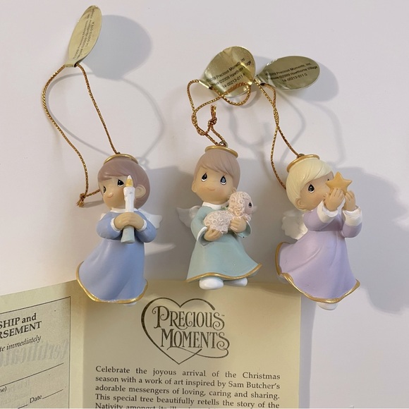 Precious Moments Art Precious Moments Christmas Pz Ornaments Set